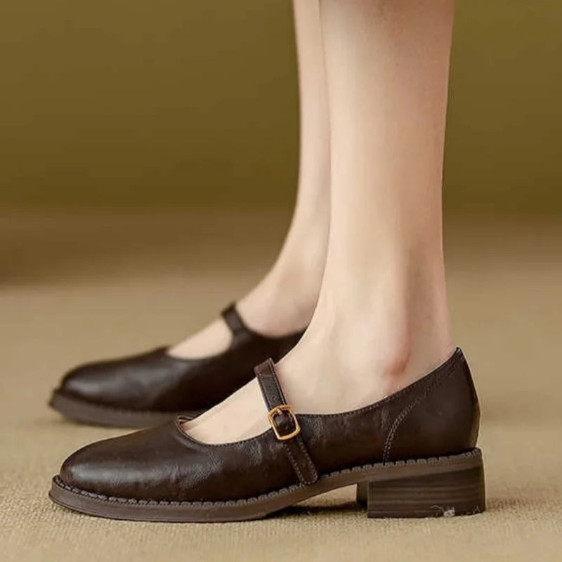 Ava&Rose™| Classic Comfort Mary Janes Made Of Leather