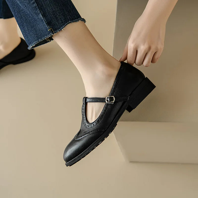 Ava&Rose™| Elegant T-Strap Mary Janes
