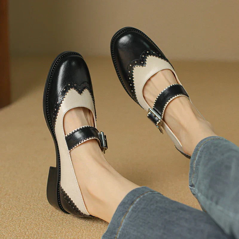 Ava&Rose™| Miana Leather Mary Janes
