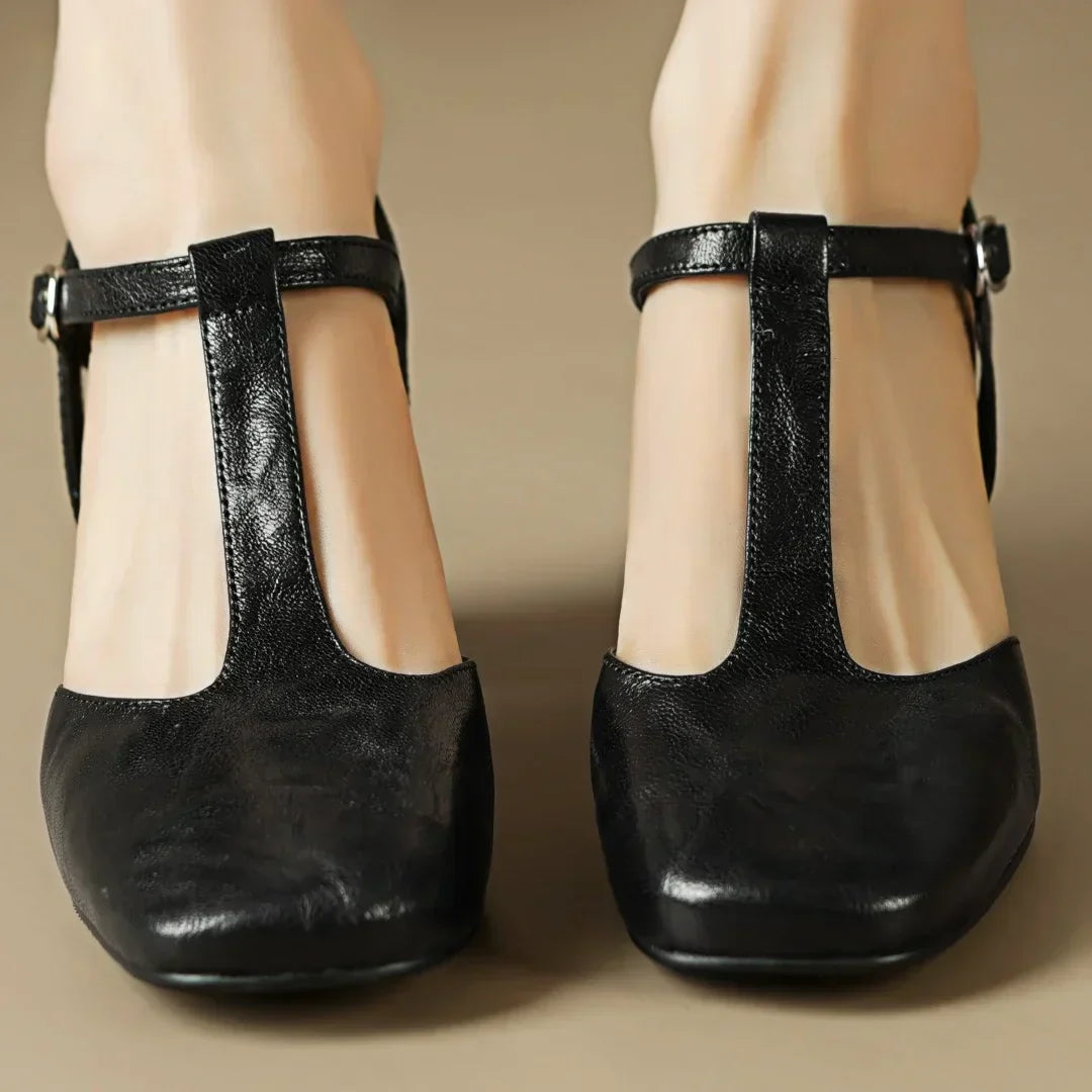Ava&Rose™| Beatrica Leather Mary Janes