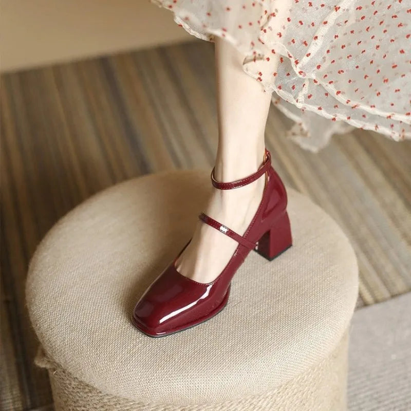 Ava&Rose™| Elegant Ankle-Strap Pumps