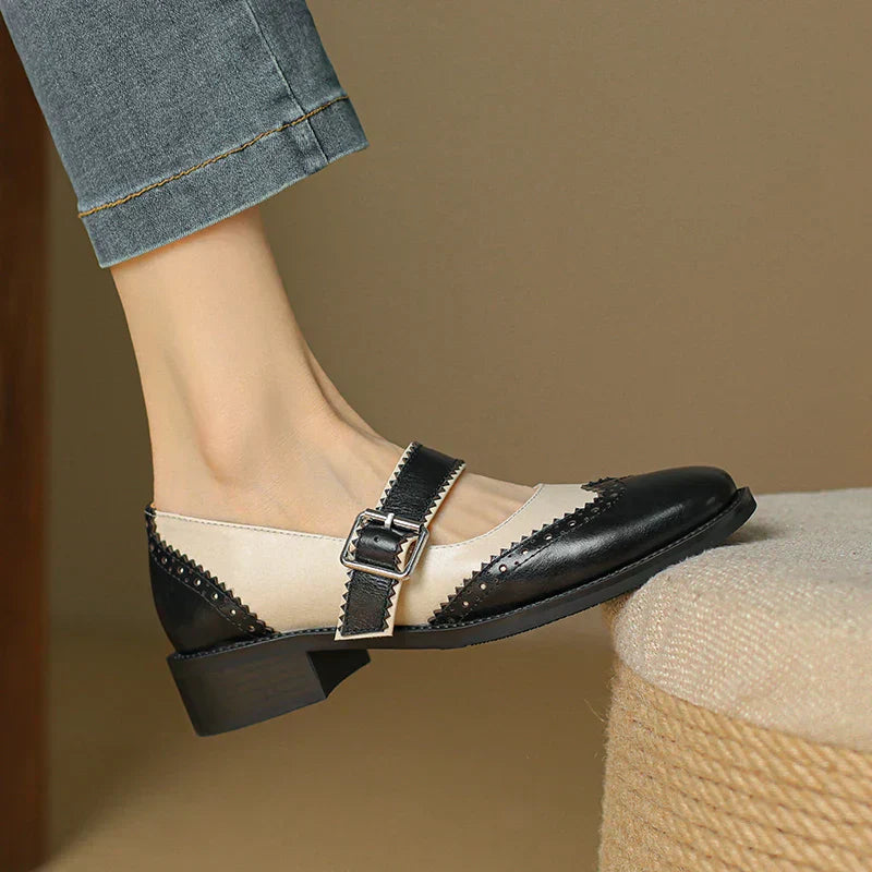 Ava&Rose™| Miana Leather Mary Janes