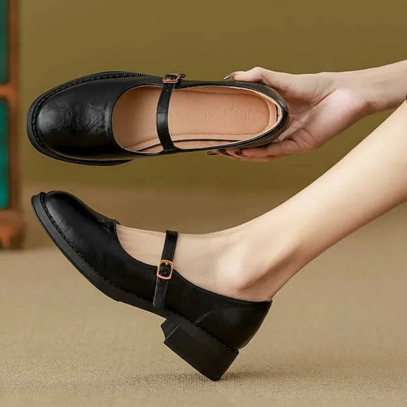 Ava&Rose™| Classic Comfort Mary Janes Made Of Leather