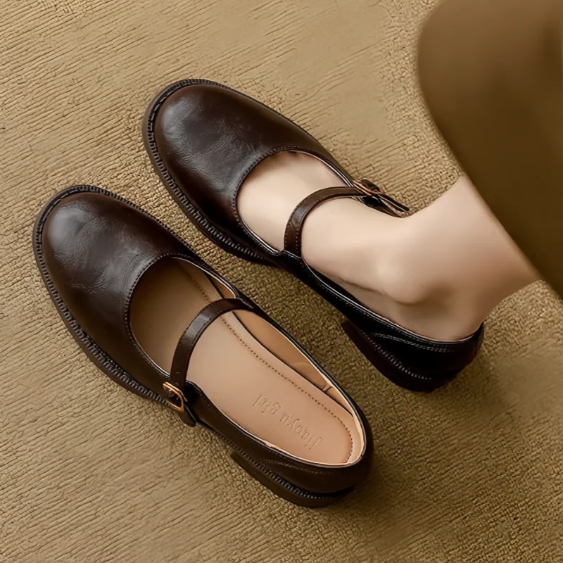 Ava&Rose™| Classic Comfort Mary Janes Made Of Leather