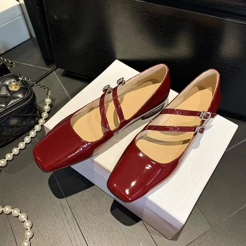 Ava&Rose™|Chic Double-Strap Flats