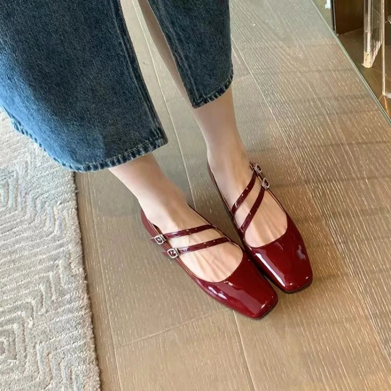 Ava&Rose™|Chic Double-Strap Flats