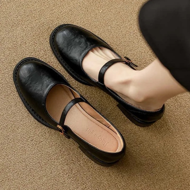 Ava&Rose™| Classic Comfort Mary Janes Made Of Leather