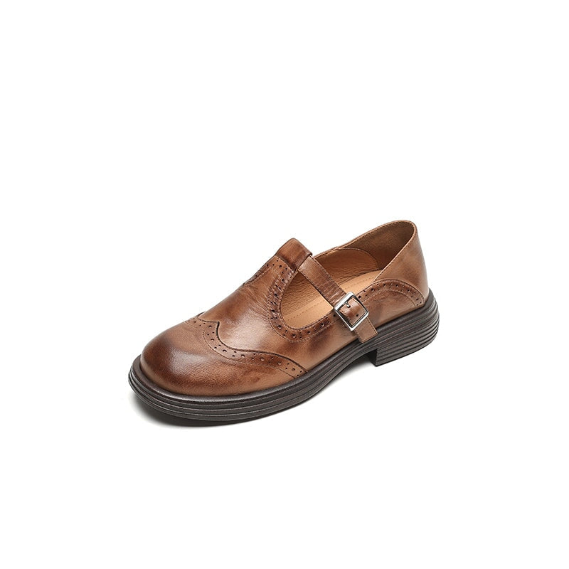 Ava&Rose™| Risla Leather Mary Janes