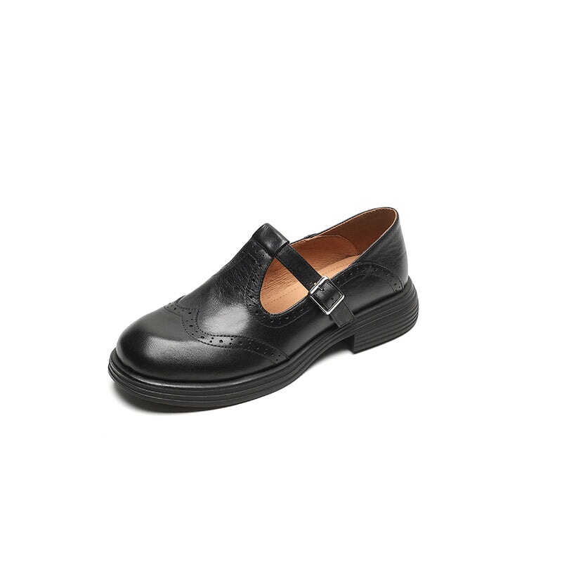 Ava&Rose™| Risla Leather Mary Janes