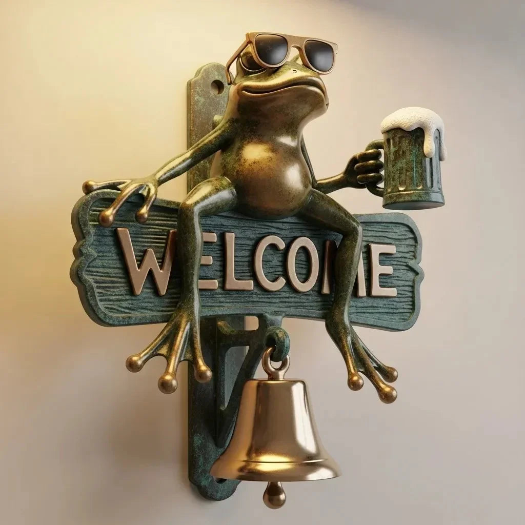 Frog Welcome Doorbell Ornament