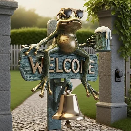 Frog Welcome Doorbell Ornament