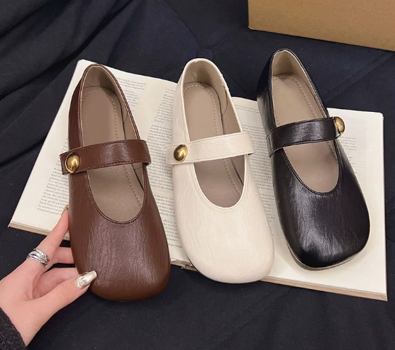 Ava&Rose™| Irene Leather Mary Janes
