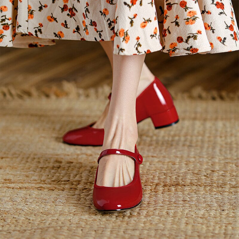 Ava&Rose™| Livy Leather Mary Janes