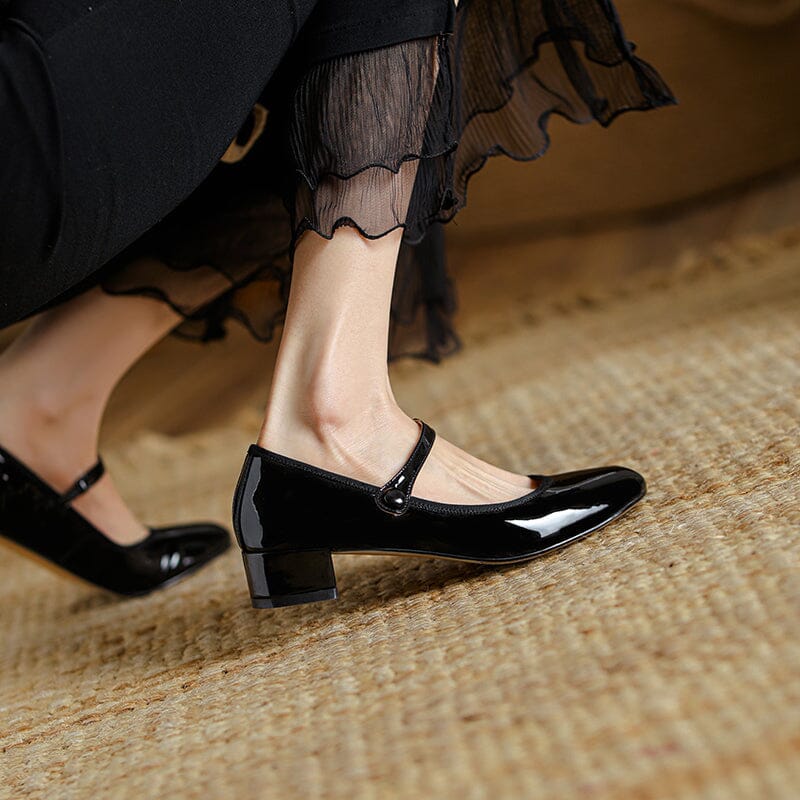 Ava&Rose™| Livy Leather Mary Janes
