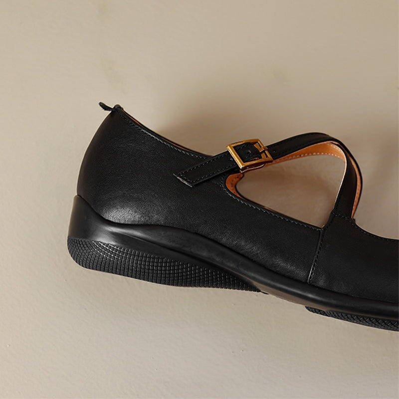 Ava&Rose™| Edith Leather Mary Janes