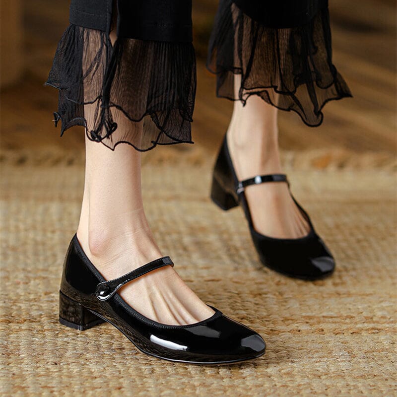 Ava&Rose™| Livy Leather Mary Janes